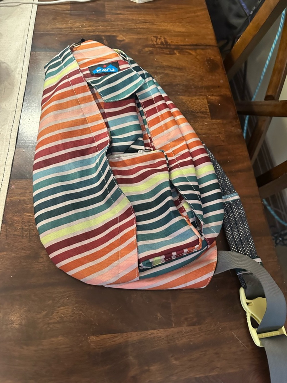 Kavu Striped Sling Pack in November Stripe
